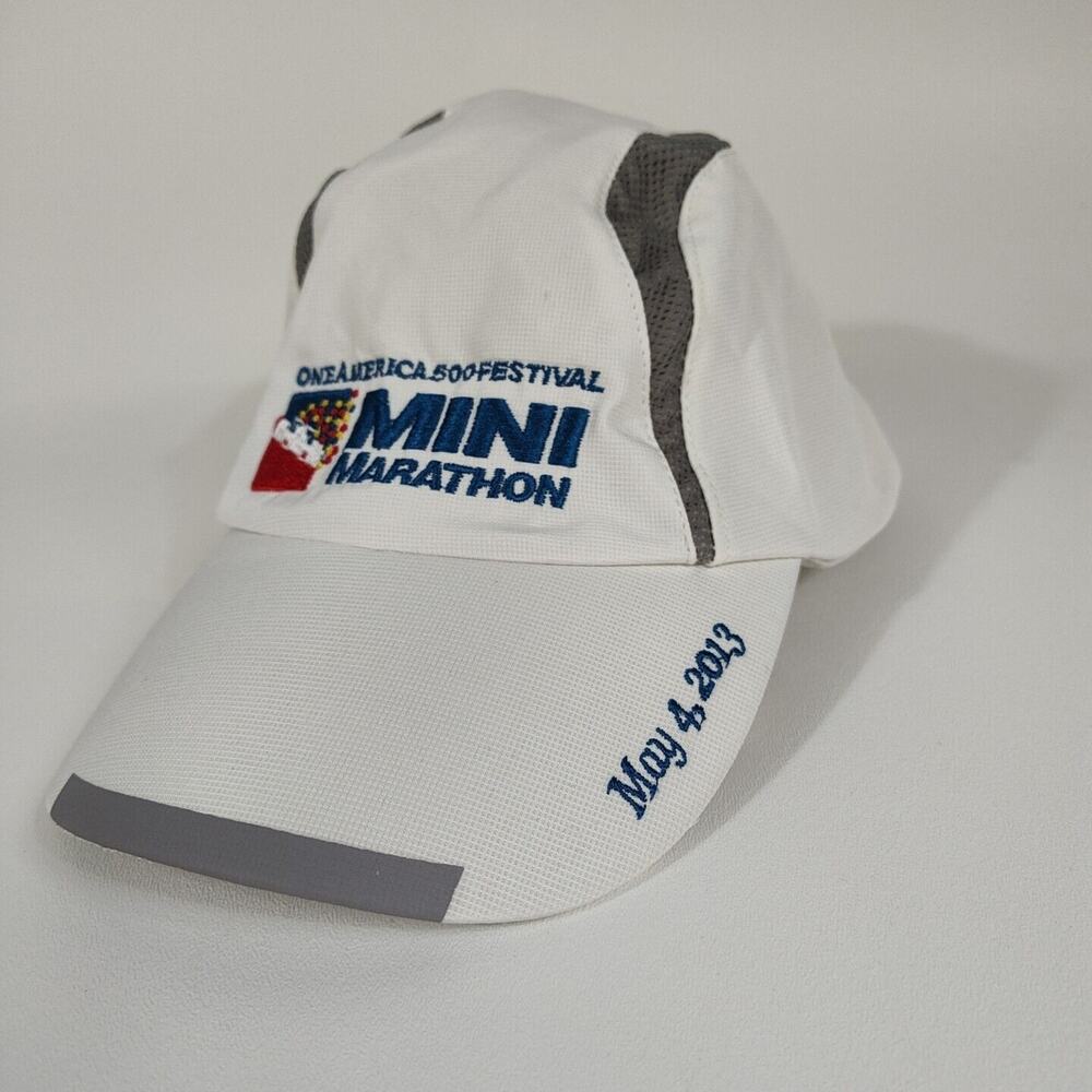 2013 Mini Marathon 500 Festival Adjustable White Hat One‎ America Indy Runner
